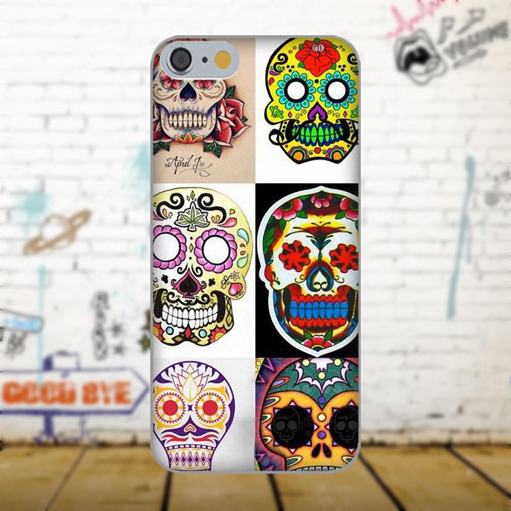 Diwqxr Colorful Mexican Sugar Skull Soft Coque Case For Apple iPhone 4 4S 5 5C SE 6 6S 7 8 Plus X For LG G4 G5 G6 K4 K7 K8 K10