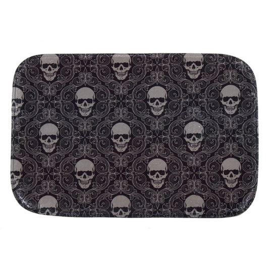 Door Floor Carpets Coral Fleece Skull Printed Pattern Floor Mat Carpet