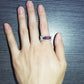 Red Zircon Black Gold Filled Cross Punk Skeleton Skull Rings Demon Women's Ring