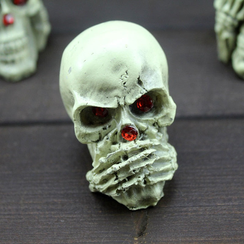 3Pcs Three No Skull Statue Sculpture Vintage Home Decoration