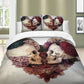 Duvet Cover skull heart 3D Digital Printing Bedding Sets twin full queen king size