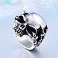 316L Stainless Steel Jewelry Men's Gothic Punk Claw Thingking Skull Skeleton Rings BR8-049 US Size
