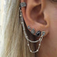 Punk Style Earring Sets For Women Ethnic Bohe Silver Color Ear Clip Tassel Earrings Feather Leaf Owl Earrings Wholesale