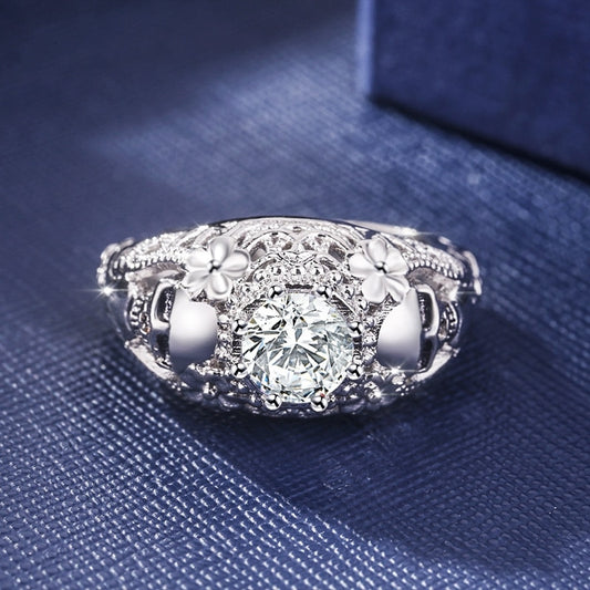 Gothic skull Style Engagement Wedding Party Classic Silver