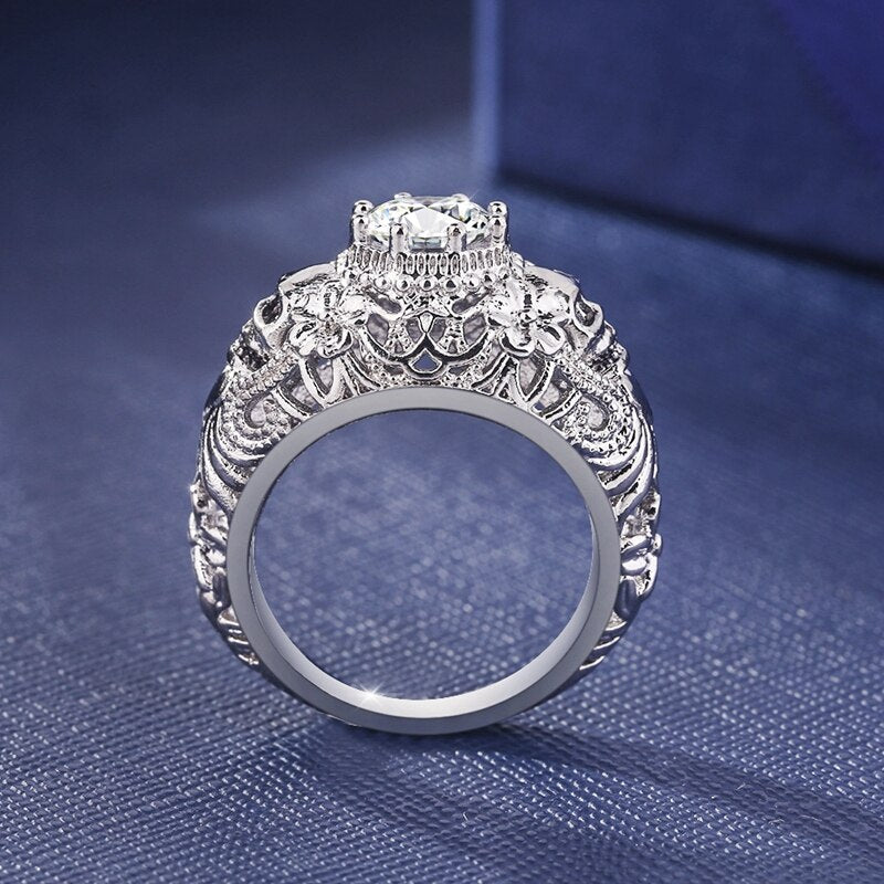 Gothic skull Style Engagement Wedding Party Classic Silver