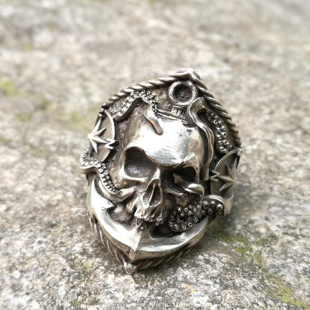 Biker Rings Men's Gothic Skull Stainless Steel Ring Punk Rock Jewelry