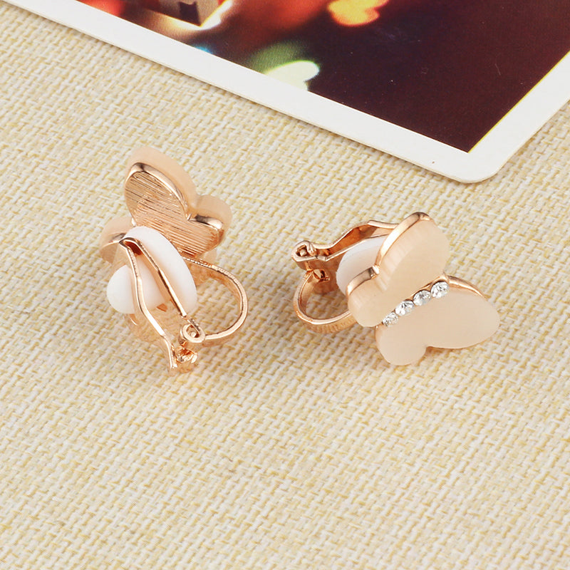 Ear Cuff Rhinestone Clip On Earrings Without Piercing For Women Butterfly Earings Fashion Jewelry