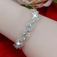 Elegant Deluxe Silver Rhinestone Crystal Bracelet Bangle Jewelry For Women Girl Gift