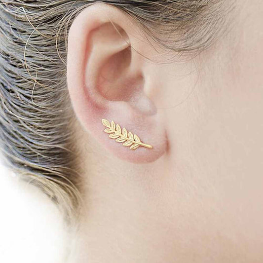 New Vintage Leaves Earrings for women Beautiful tree leave Earrings or like Feather Earrings Ear clip