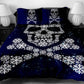 Blue skull duvet cover set 3D sugar skull Bedding Set king size with pillowcase AU Queen Bed bedline