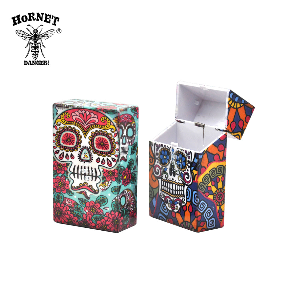 Fancy Design 1PC Plastic Cigarette Case Size 95mm*60mm Cigarette Tobacco  Butterfly & Skull  Storage Case