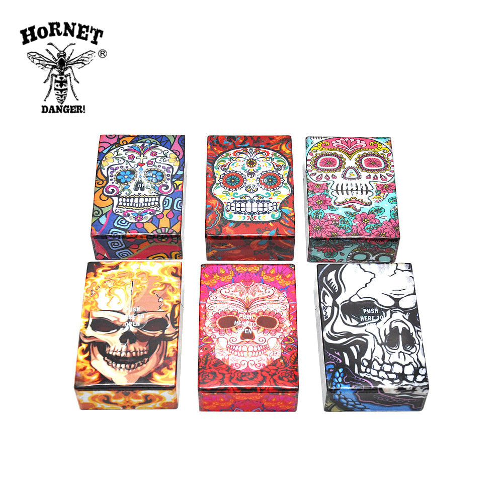 Fancy Design 1PC Plastic Cigarette Case Size 95mm*60mm Cigarette Tobacco  Butterfly & Skull  Storage Case