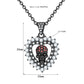 Fashion Love Heart Punk Skull Necklaces Pendants Zircon Crystals   Necklaces