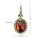 Fashion Retro skull Punk Ancient bronze plating Double layer skull head big Acrylic earrings for women and men Halloween party