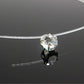 Fashion Square Imitation Pearl Stone Crystal Zircon Necklace Invisible Transparent Fishing Line Chain Necklace For Women