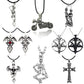 Fashion Steampunk Inverted Pentagram Pan God Skull Goat Head Pendant Necklaces Satanism Satanic Occult Metal DIY Choker Necklace