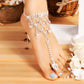 Fashion Women Crystal Barefoot Sandal Beach Wedding Foot Anklet