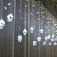 5m 216 leds Skull And Crossbones Fairy Lights LED Curtain String Lights Indoor Christmas Party Decoration
