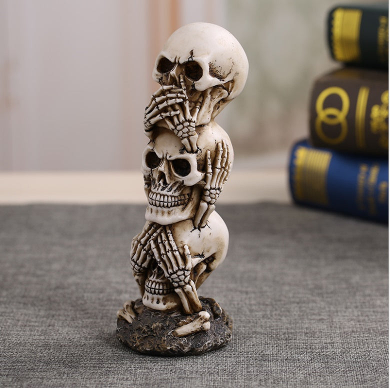 Resin Craft Human Skull Statue High Quality Creative Statue