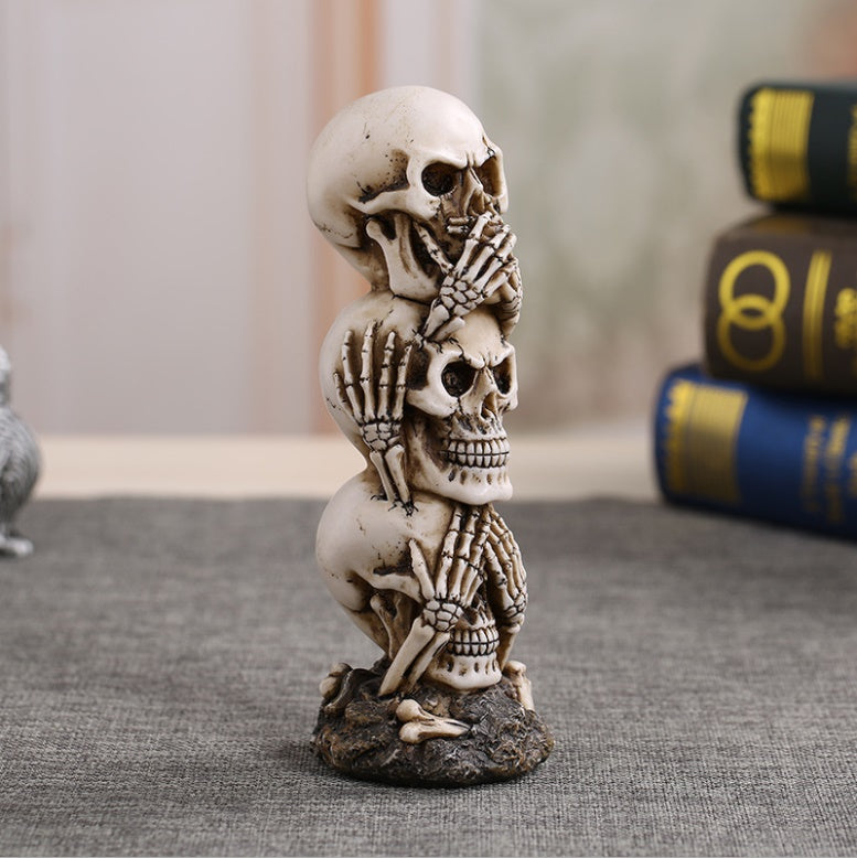 Resin Craft Human Skull Statue High Quality Creative Statue