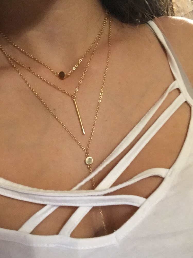 Jewelry trade clavicle short necklace pendant sweater chain men and women crystal dots multilayer beach accessory