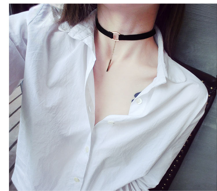 Jewelry trade clavicle short necklace pendant sweater chain men and women crystal dots multilayer beach accessory