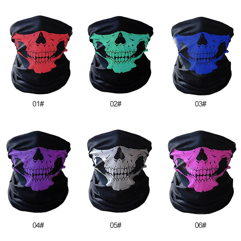 Full Face Motorcycle Face Shield winter Balaclava Face Mask Ghost Tactical Mask 3D Skull Sport Mask Neck Warm Windproof Outdoor|Motorcycle Face Mask