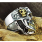 Vintage Cool Open Jewelry Skull Rings 100% Real 925 Sterling Silver Thai Rings for Men Women Fashion Charms