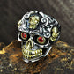 Vintage Cool Open Jewelry Skull Rings 100% Real 925 Sterling Silver Thai Rings for Men Women Fashion Charms