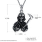 Mens Devil Skull Cool Necklace Trendy Vintage Necklace for Man Large Vampire Gothic Bat Pendant Necklace Titanium Collier