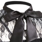 Gothic Bow Party Dress Women Vintage Black Sleeveless Cross Back Lace Panel Corset Swing Dress Robe Vestidos Femme