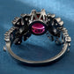 Ghost evil Skull skeleton Hand red Ring Punk style Motor Biker women Ring new skull men's jewelry gifts