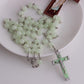 Glow in Dark Plastic Rosary Beads Luminous Noctilucent  cross Necklace Catholicism Religious Jewelry Party Gift