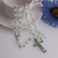 Glow in Dark Plastic Rosary Beads Luminous Noctilucent  cross Necklace Catholicism Religious Jewelry Party Gift