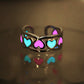 Glowing Ring Glow In The Dark Hollow Heart Love Open Ring Women Alloy