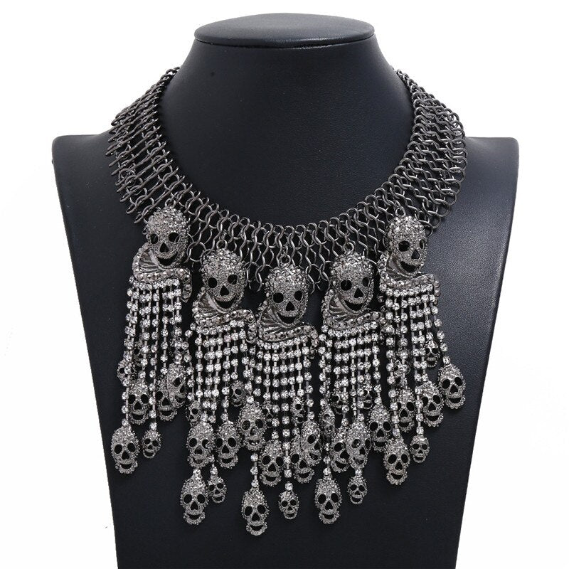 Necklace Skeleton Head Short Chain Female Fashion Accessories Collar Skull Necklace