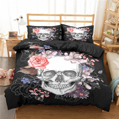 Gothic Skull  Bedding Set Twin Full Queen King Double Sizes Duvet Cover