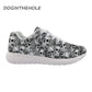 Sneakers Skull Printing Casual Women Flats Shoes