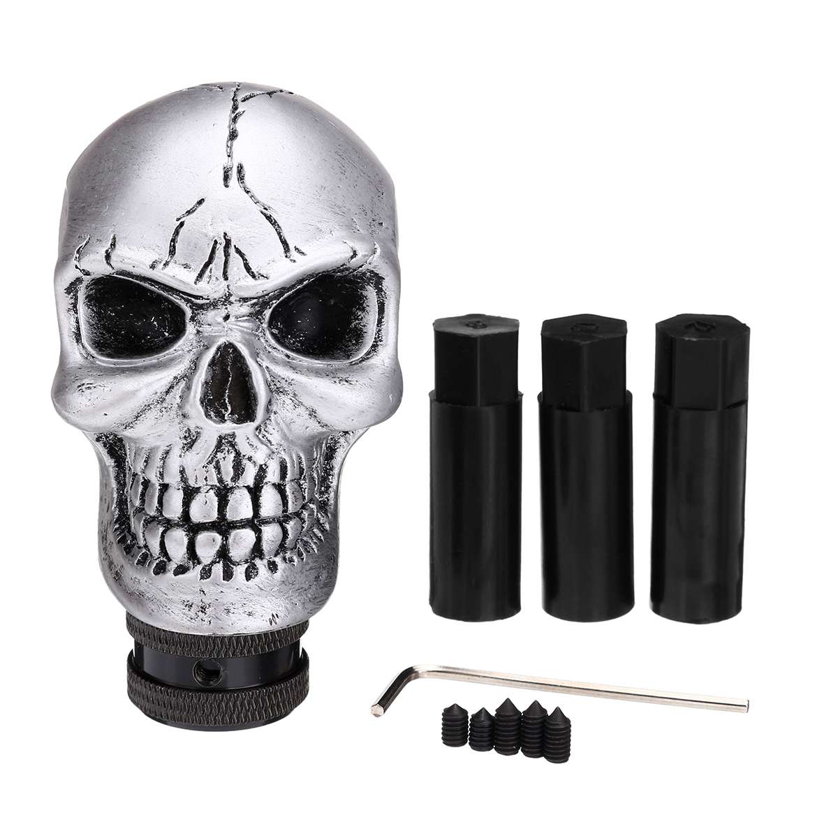 Universal Skull Head Style Manual Gear Shift Knob Lever Shifter Gear Handle Stick