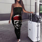 Brand Skull Dress Women Punk Boho Mummy Bodycon Dress