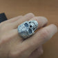 Real Pure 925 Sterling Silver Gothic Skeleton Rings For Men Punk