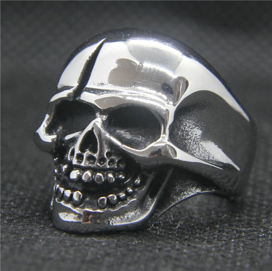 Cool Knife Wound Skull Ring 316L Stainless Steel