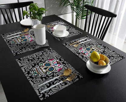 Mexican Skull Table Runner Wedding Table Decor Party Dining Table Mat Placemat