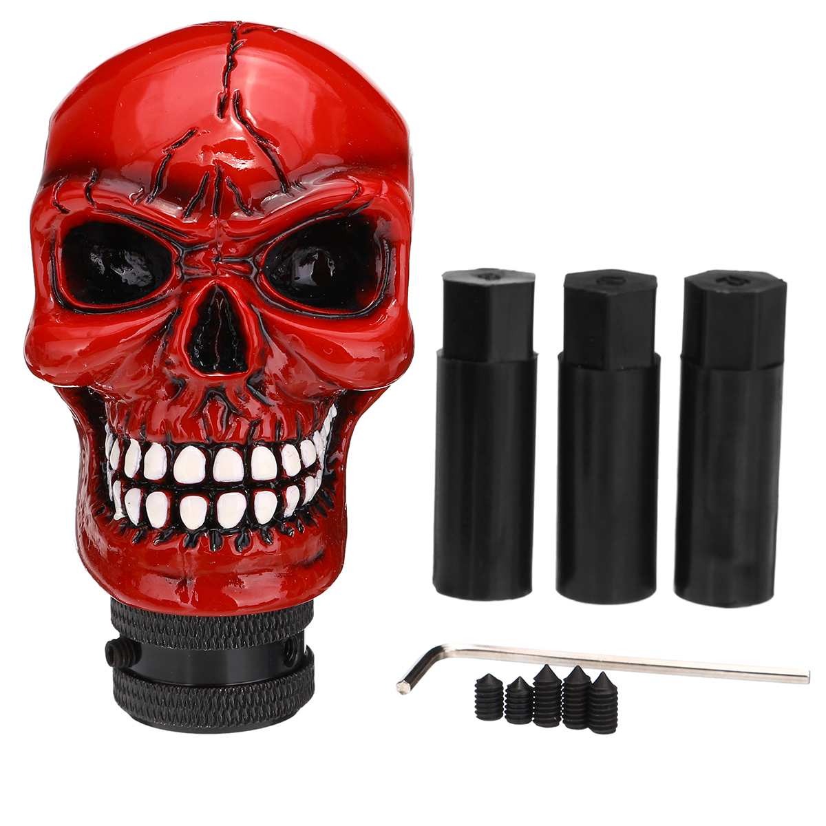 Universal Skull Head Style Manual Gear Shift Knob Lever Shifter Gear Handle Stick