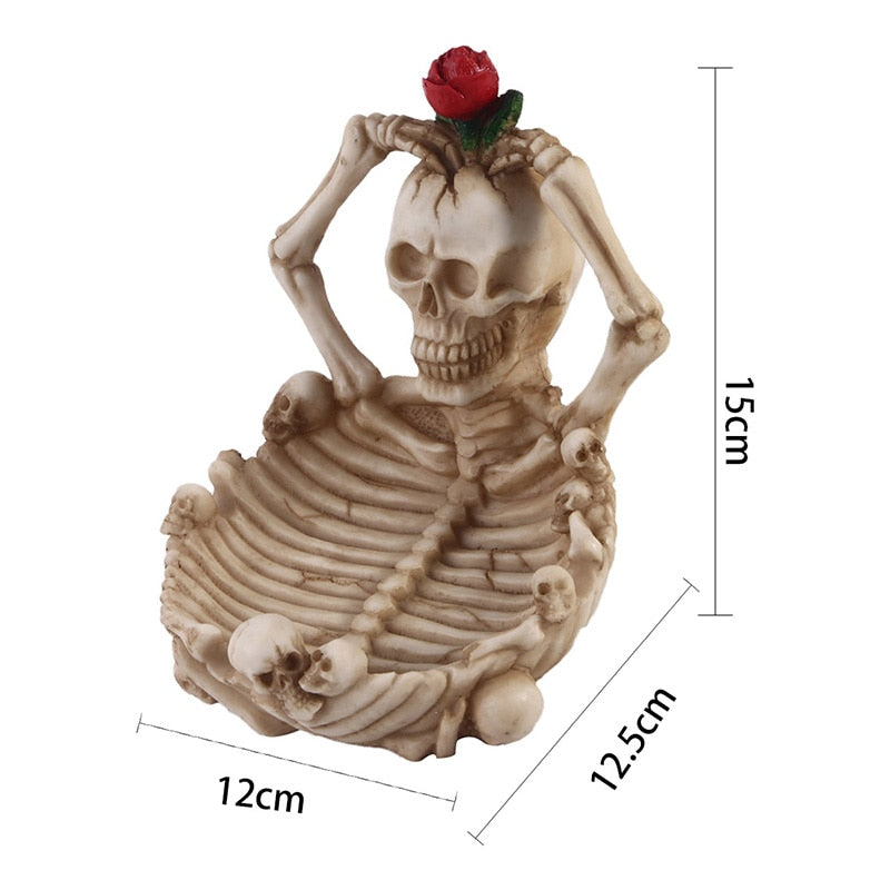 Creative Resin Skeletons Ashtrays Retro Skull Ashtray