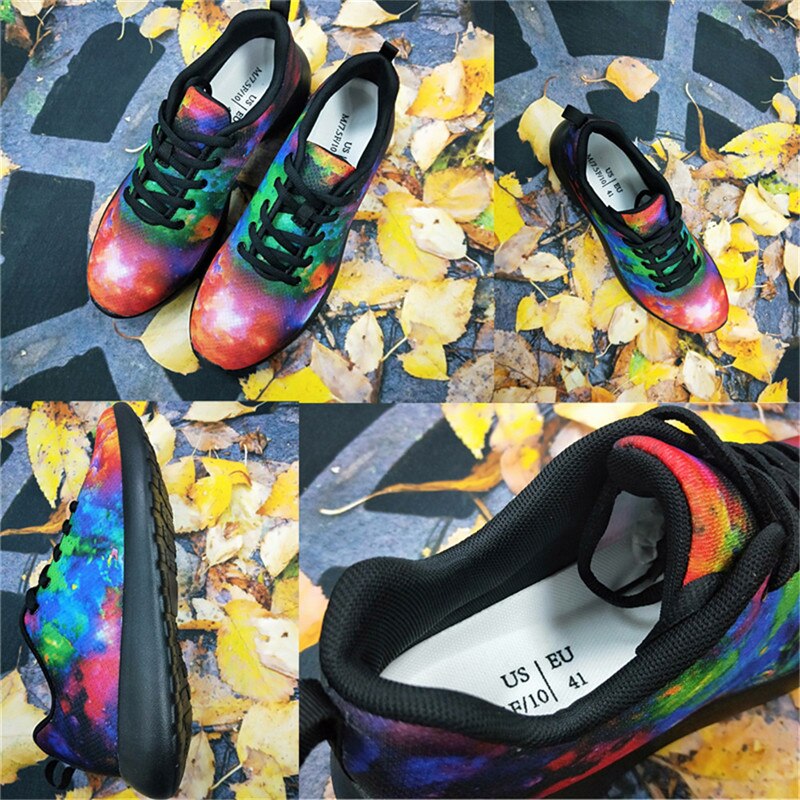 Classic Sugar Skulls Printed Flat Sneakers Gothic Casual Mesh Lace Sprot Women Shoes
