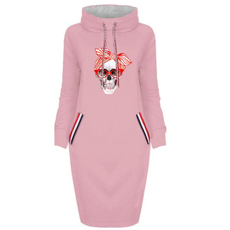 2020 Women Sexy Bodycon Dress Skull Printed Plus