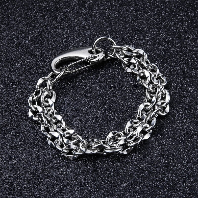 Vintage Fashion Silver Color Titanium Steel Bracelets