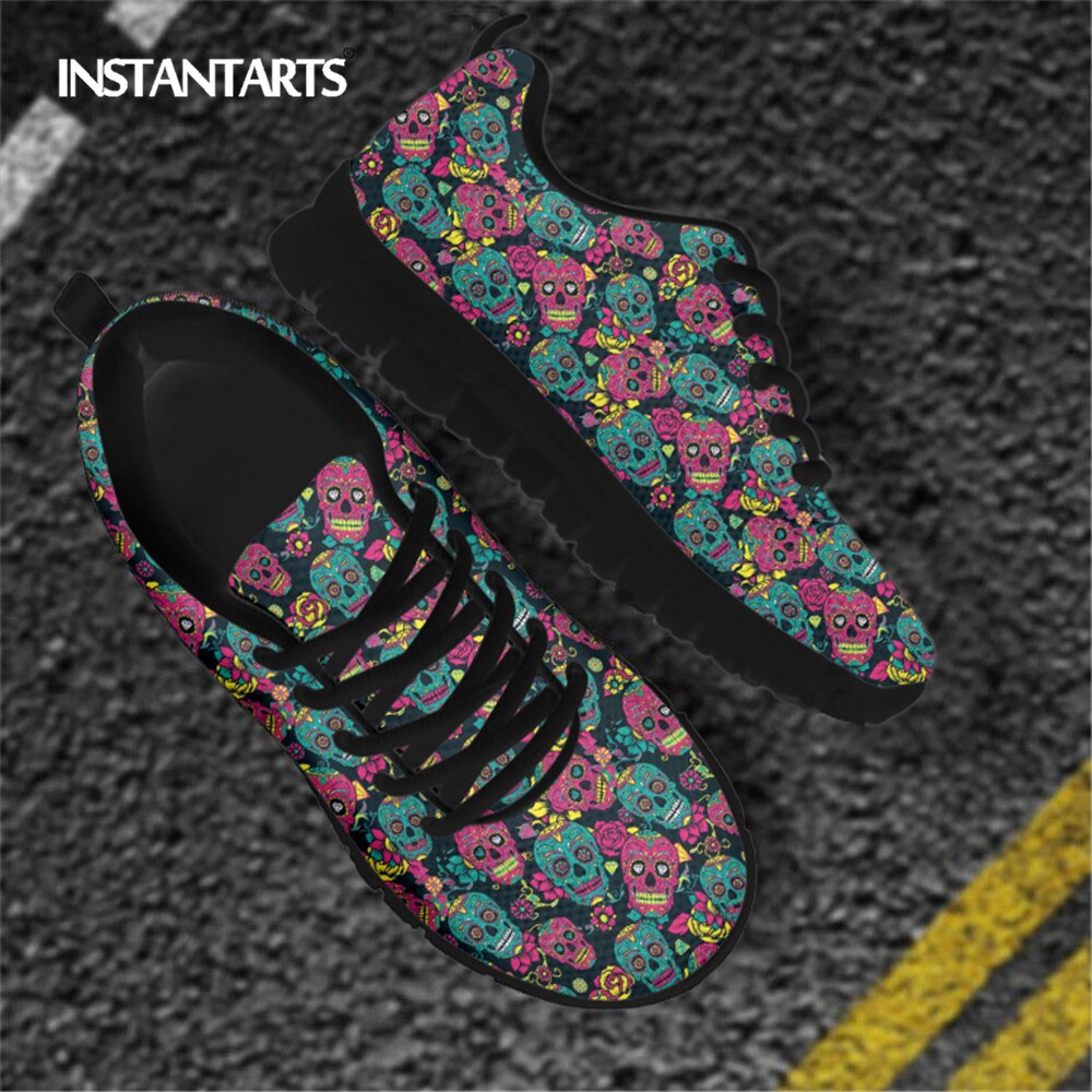 Outddor Mesh Running Sneakers For Women Sugar Skull