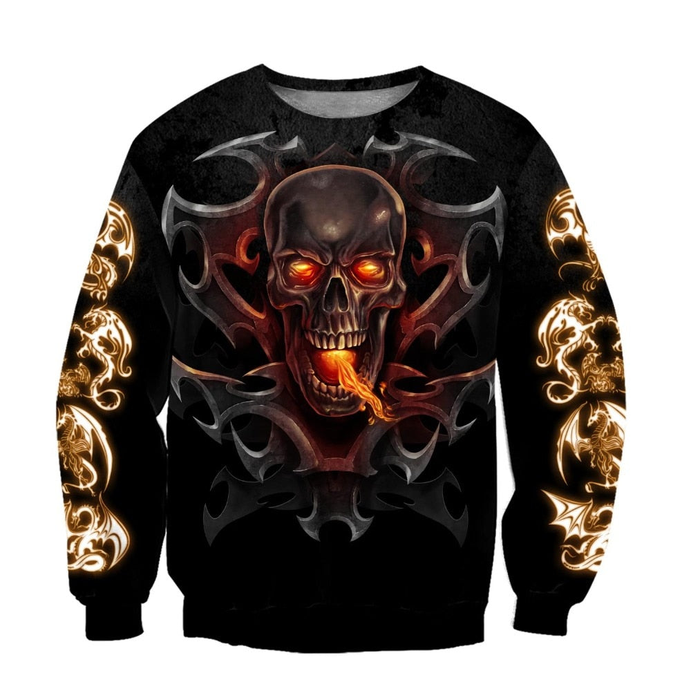 Tattoo and skull Dragon 3D Printed Hoodies For Men/Women Hooded Sweatshirt